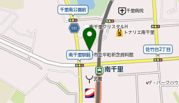 南千里駅 タクシー乗り場の地図画像