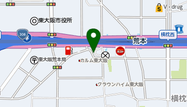 荒本駅出口 タクシー乗り場の地図画像