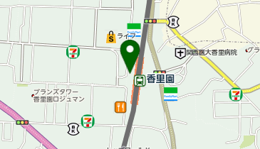 香里園駅出口5 タクシー乗り場の地図画像