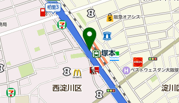 塚本駅西口 タクシー乗り場の地図画像