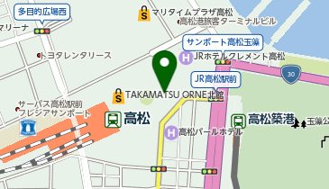 高松(香川県)駅正面口 タクシー乗り場の地図画像