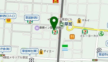 草加駅西口 タクシー乗り場の地図画像