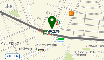 千葉寺駅 タクシー乗り場の地図画像