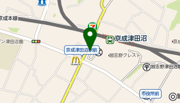 京成津田沼駅 タクシー乗り場の地図画像