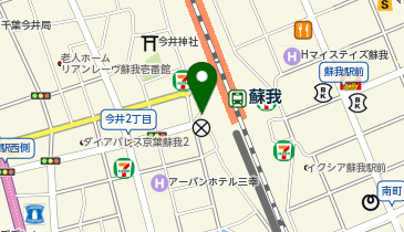 蘇我駅西口 タクシー乗り場の地図画像