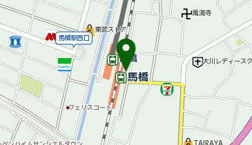 馬橋駅東口 タクシー乗り場の地図画像