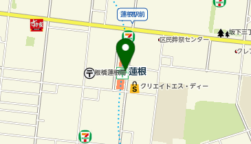 蓮根駅東口 タクシー乗り場の地図画像