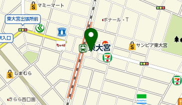 東大宮駅東口 タクシー乗り場の地図画像
