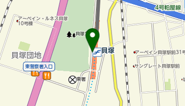 貝塚(福岡県)駅1 タクシー乗り場の地図画像