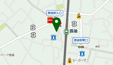長後駅西口 タクシー乗り場の地図画像