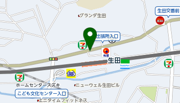 生田(神奈川県)駅北口 タクシー乗り場の地図画像