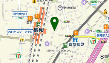 鶴見駅東口 タクシー乗り場の地図画像