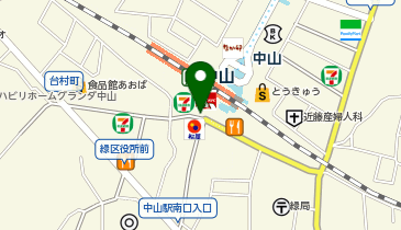 中山(神奈川県)駅南口 タクシー乗り場の地図画像