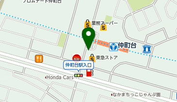 仲町台駅 タクシー乗り場の地図画像