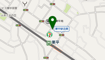 栗平駅北口 タクシー乗り場の地図画像