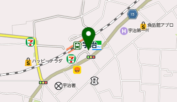 宇治(奈良線)駅南出口 タクシー乗り場の地図画像