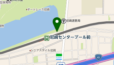 尼崎センタープール前駅北出口 タクシー乗り場の地図画像