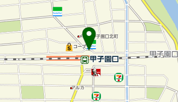 甲子園口駅北出口 タクシー乗り場の地図画像