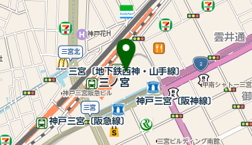 三ノ宮駅東口 タクシー乗り場1の地図画像