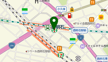 西明石駅西口 タクシー乗り場の地図画像
