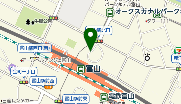 富山駅北口 タクシー乗り場の地図画像