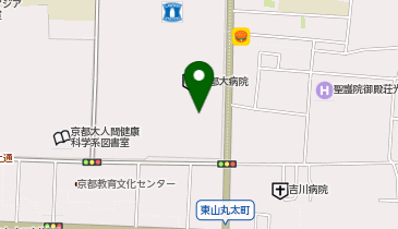 京都大学医学部附属病院タクシー乗り場の地図画像