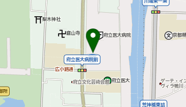 京都府立医科大学病院タクシー乗り場の地図画像