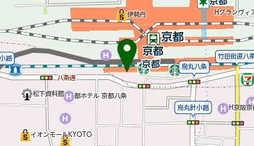 京都駅八条口一般タクシー乗り場の地図画像