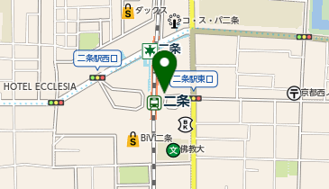JR二条駅東口タクシー乗り場の地図画像