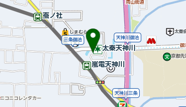 太秦天神川駅前タクシー乗り場の地図画像
