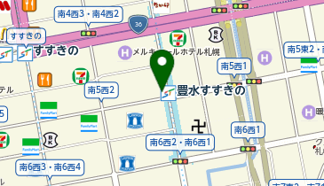 豊水すすきの駅前タクシー乗り場の地図画像