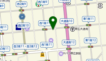 ホテルグランテラス帯広前タクシー乗り場の地図画像