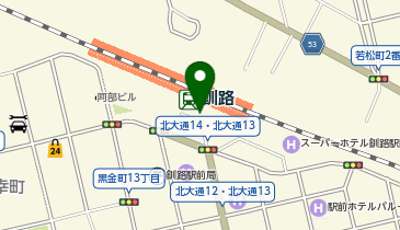 釧路駅南口タクシー乗り場の地図画像