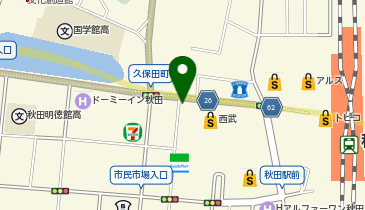 西武秋田店タクシー乗り場の地図画像
