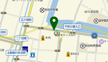 秋田キャッスルホテル前タクシー乗り場の地図画像