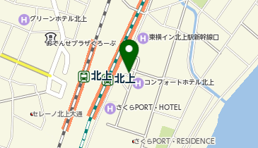 北上駅東口タクシー乗り場の地図画像