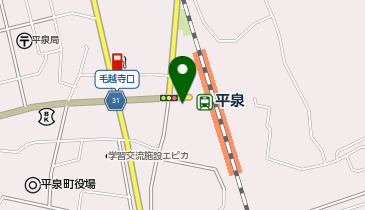 平泉駅前タクシー乗り場の地図画像