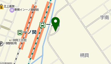 一ノ関駅東口タクシー乗り場の地図画像