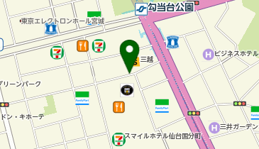 仙台三越前タクシー乗り場の地図画像