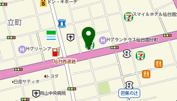 仙台無線タクシー協同組合事務兼配車室 タクシー乗り場の地図画像