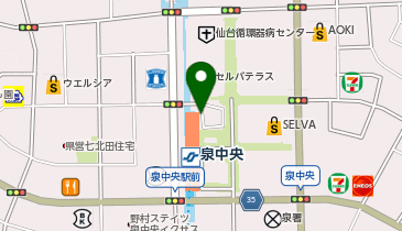 泉中央駅前タクシーのりばの地図画像