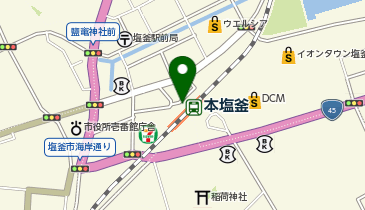 本塩釜駅神社参道口タクシー乗り場の地図画像