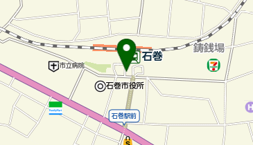 石巻駅前タクシー乗り場の地図画像