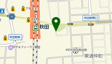 秋田駅東口タクシー乗り場の地図画像