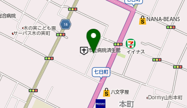 山形市立病院済生館前タクシー乗り場の地図画像