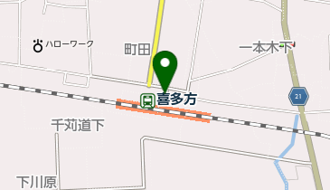 喜多方駅前タクシー乗り場の地図画像