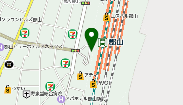 郡山駅西口中型タクシー乗り場の地図画像