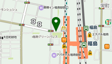 福島駅西口小型タクシー乗り場の地図画像