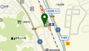 湯本駅前タクシー乗り場の地図画像