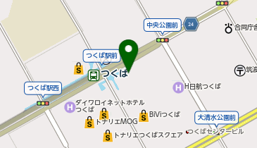 つくば駅前タクシー乗り場の地図画像